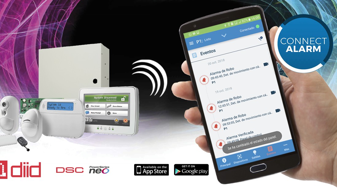 Connect Alarm en un celular junto a un sistema DSC