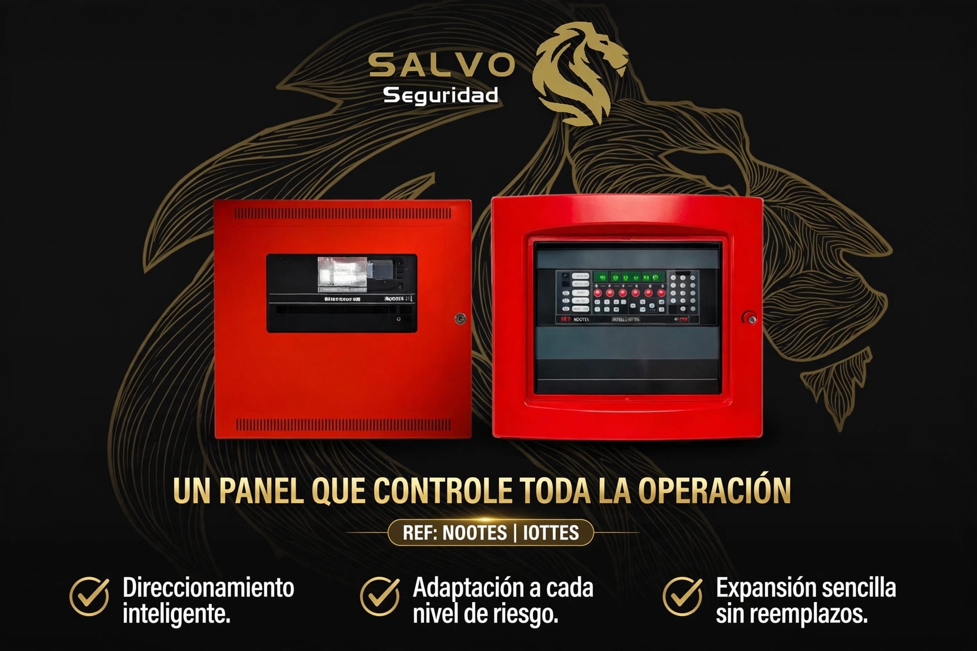 Paneles de detección de incendios
